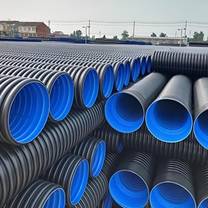 600mm 800mm 1000mm HDPE Tuyau de drainage d'égout de grand diamètre Tubes en plastique en spirale ondulée à <span class=keywords><strong>double</strong></span> <span class=keywords><strong>paroi</strong></span> pour les eaux usées - Product Image 1