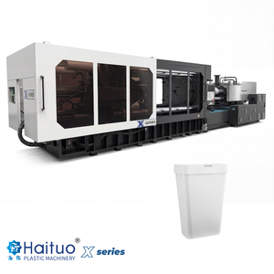 Machine de moulage par injection servo Haituo HTF1680 série X 1680T pour la production de poubelles en plastique HDPE - Product Image 5