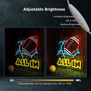 All In Football Letreros Neon LED dimmable USB powered ambient <b>light</b> store <b>window</b> decoration <b>light</b> street indicator <b>light</b> 5V - Product Image 2