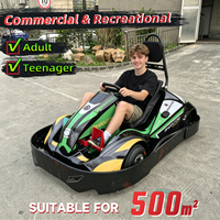 Go-Kart Eléctrico Comercial para Adolescentes, 350W*2 Motor Dual, 8-35KM/H Velocidad Ajustable, Freno Hidráulico, Batería 48V15Ah