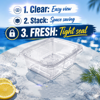 Conteneurs de stockage alimentaire en plastique personnalisés, emballages en plastique inviolables pour gâteaux et fruits, fournis directement par l'usine