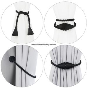 สายรัดม่านแม่เหล็กแบบดั้งเดิมที่ทันสมัย แข็งแรง ใช้งานง่าย สำหรับงานแต่งงานและบาร์มิตซวาห์ พร้อมเชือก<span class=keywords><strong>ถัก</strong></span>แบบสะดวกสบาย ตกแต่งด้วยไข่มุก - Product Image 5