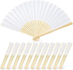 Abanicos de bambú de mano, decoración de boda DIY plegable, estilo tallado para fiestas de verano y tema de amor de baile - Product Image 1