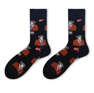 Calcetines Divertidos con Estampado Animal para Hombre, Calcetines de Algodón Casuales de Negocios, Calcetines Creativos de Jacquard, Venta al Por Mayor Personalizada OEM - Product Image 3