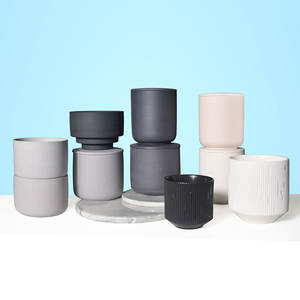 Pot de bougie personnalisé de luxe avec couvercle, pot en céramique pour la fabrication de bougies, Offre Spéciale - Product Image 1