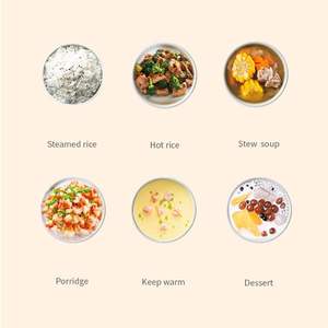 Boîte à lunch électrique multifonctionnelle 2L en acier inoxydable 304, chauffante et isotherme, pour cuisson et conservation des aliments - Product Image 4