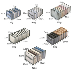 Wholesale Home <b>Clothes</b> Pants Storage <b>Box</b> Drawer Organizer Separation Mesh Jeans Bag - Product Image 3