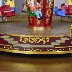 Kerstcarrousel muziekdoos met LED-verlichting en draaifuncties, groothandel, kerstdecoratie voor feestelijke presentatie - Product Image 5