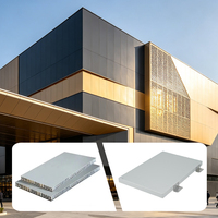 Panneaux de bardage en aluminium alvéolé pour murs extérieurs de maison, certifiés CE, anti-UV, en PVDF, pour usage commercial moderne