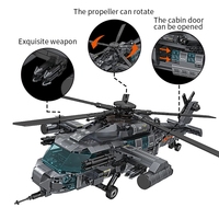 Vendita calda Air Force Plane Bricks Assembly creatore tecnico elicottero militare Building Blocks giocattolo educativo per bambini