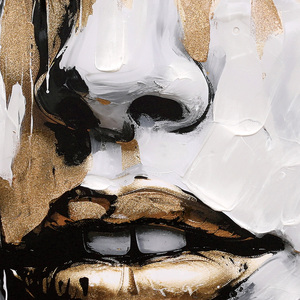 Горячие продажи: Современная картина маслом с изображением обнаженной женщины и сексуальных губ, настенное искусство, индивидуальная ручная работа для декора дома - Product Image 4