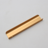 Profil Perabot Aluminium Krom Modern, Gagang Lemari Tersembunyi Panjang, Tarikan Laci Kamar Tidur, Lemari Eksterior Luar Ruangan
