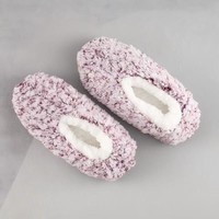 Chaussons-chaussettes pour femmes à semelle souple avec picots antidérapants, épais, chauds et douillets, doublés en sherpa, tricotés torsadés, antidérapants, moelleux, pour l'hiver