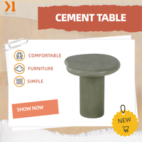 Table d'appoint Kirkasa de luxe moderne en ciment vert, mobilier de salon simple et moderne pour chambres, villas, table basse de café