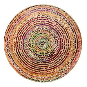 Làm Bằng Tay Bện Nhiều Màu Đay Thảm Và Thảm Từ Ấn Độ Kích Thước Tùy Chỉnh Chindi Sisal Đay Phong Cách Thảm Gai Dầu Thảm Và Thảm - Product Image 5