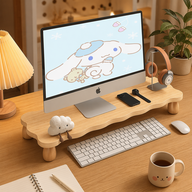 Monitor Stand Desktop Riser Storage Shelf Organizer for Computer Notebook Home Office Desk Workstation Easy Assembly Durable