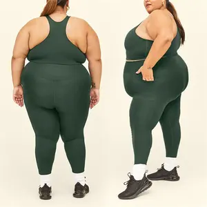 Ginásio Fitness Conjuntos Nylon Leggings Workout Mulher Fitness Vestuário Fabricantes Women's Big Plus Size Yoga Sets