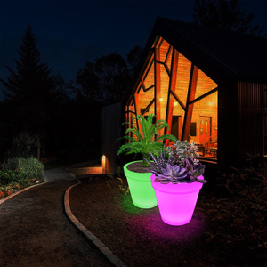 Usine chinoise vente en gros, les pots de fleurs éclairés par <span class=keywords><strong>LED</strong></span> sont utilisés dans le bureau <span class=keywords><strong>intérieur</strong></span> de la cour - Product Image 1