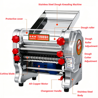 Machine à pâtes électrique commerciale en acier inoxydable, laminoir à pâte automatique et coupe-pâtes avec moteur en cuivre pur