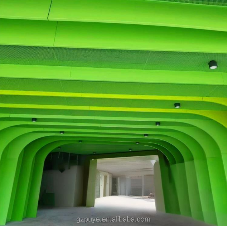 Gleaming Aluminum Strip Ceiling Panels for