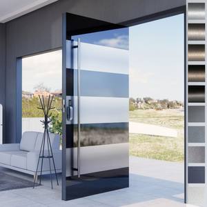 Fabricant chinois de premier plan, portes pivotantes principales en acier inoxydable de style anglais, porte extérieure en métal, serrure intelligente, portes d'entrée de maison - Product Image 6