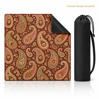Tapis de Mahjong en Jacquard de Luxe Moderne avec Bordures Renforcées et Sac de Rangement – OEM, Marque Privée, Image Personnalisée Disponible, Vente en Gros pour le Poker