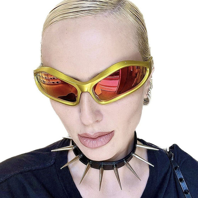 DL Glasses Popular Future Y2K Sunglasses New Sport Windproof Sunglasses Alien Special Shaped Hip Pop Sunglasses Women
