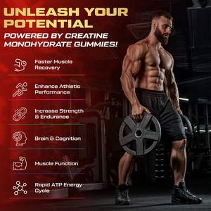 Suplemen Nutrisi Olahraga Grosir Creatine Monohydrate Gummies dengan <span class=keywords><strong>Vitamin</strong></span> <span class=keywords><strong>B12</strong></span> Rasa Campuran Buah Beri Mendukung Kekuatan Otot - Product Image 3