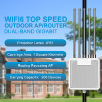 Extensor de WiFi de Doble Banda AX3000 de 3000 Mbps, 2.4G y 5.8G, Router WiFi 6, Punto de Acceso Inalámbrico para Exteriores, Alcance de 3000 Metros