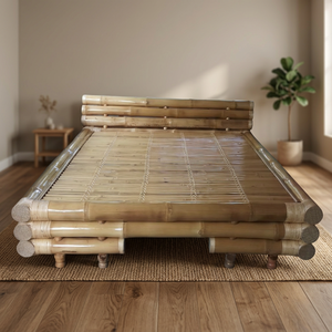 High Quality Super Comfortable Natural Bamboo <b>Beds</b> King or <b>Queen</b> <b>Size</b> for Home Bedroom Apartment Resort or Spa - Product Image 3