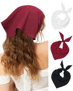 All'ingrosso 2025 nuovo cotone solido triangolo elastico <span class=keywords><strong>Bandana</strong></span> etnica per le donne e le ragazze eleganti fasce per la testa del velo - Product Image 3
