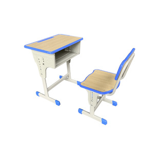 Henmei Adjustable <b>Desk</b> And Chair Set For Primary Secondary Students Metal Modern <b>Simple</b> Design School Use - Product Image 1