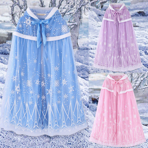 Mantello da principessa in velluto all'ingrosso per bambini lungo inverno mantello autunnale ispirato a <span class=keywords><strong>Elsa</strong></span> <span class=keywords><strong>Anna</strong></span> per ragazze - Product Image 3