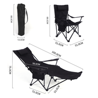 Mobilier d'extérieur Chaises pliantes portables multifonctions Chaise de camping inclinable avec sac de transport Chaises de plage pour la pêche