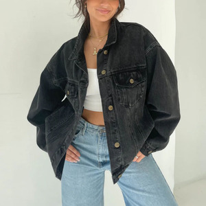 <span class=keywords><strong>Giacca</strong></span> di jeans <span class=keywords><strong>oversize</strong></span> di alta qualità personalizzata OEM <span class=keywords><strong>giacca</strong></span> da <span class=keywords><strong>donna</strong></span> nuova moda ampia Casual in Denim da <span class=keywords><strong>donna</strong></span> - Product Image 4