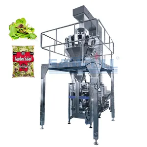 Automatische Vffs Multihead Spinazie Salade Verpakkingsmachine Verticale Bevroren Frieten Salade Fruit En Groente Verpakking Machine