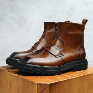 Best Selling New Style <b>Boots</b> For Autumn Men's High Top <b>Boots</b> With Crocodile Pattern Leather Business Formal Men's Leather <b>Boots</b> - Product Image 1
