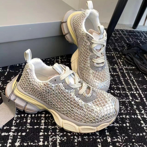 Summer breathable mesh design fashionable running shoes from a luxurious brand. Thick sole with anti-slip function. - Product Image 1