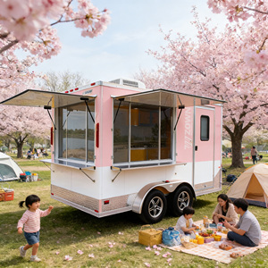 Mobile Concession Food <b>Trailer</b> With Full Kitchen Equipment Custom Street Vending Cart - Product Image 1