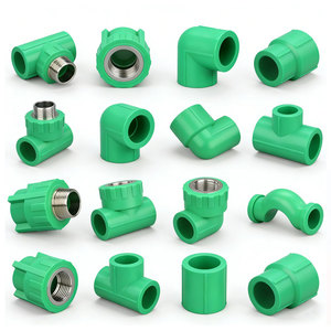 Raccords de tuyauterie PPR à surface lisse haute pression, prix usine, coude vert de 20-110 mm, connexion par soudure pour systèmes <span class=keywords><strong>d</strong></span>'alimentation en <span class=keywords><strong>eau</strong></span> - Product Image 2