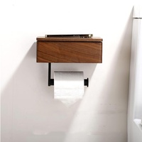 Porte-papier hygiénique mural en bois avec étagère pratique Design élégant pour le stockage et l'affichage