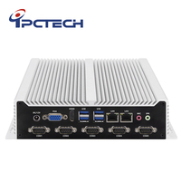 Промышленный безвентиляторный мини-ПК X86 Intel Core I3 I5 I7 DDR3 DD2 LAN DC 9-36 В Входная мощность промышленный компьютер