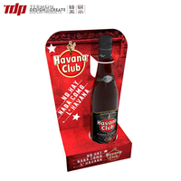 Présentoir à bière en acrylique rouge de haute qualité TDP, support pour bouteilles d'alcool et de whisky