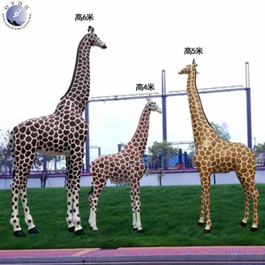 実物大の樹脂動物彫刻ガーデングラスファイバーキリン像グラスファイバー彫刻 - Product Image 6