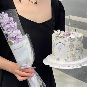 Decoración de Pastel para el Día de la Madre con Miel y Dulzura, Inserto Acrílico con Borde Floral Rosa Simple para Adorno de Pastel - Product Image 2