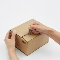 Boîte à papier artisanale adhésive personnalisée, boîte à courrier auto-scellante, boîtes en carton caja pour l'emballage, vente en gros