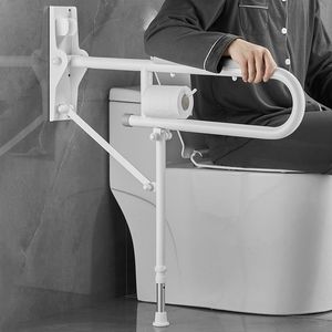 Barre d'appui pliable Andefu pour toilettes, fixation murale, acier inoxydable, support de sécurité pour personnes handicapées - Product Image 1