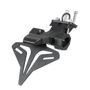 Penyangga Plat Nomor Motor Aluminium <span class=keywords><strong>Alloy</strong></span> Hitam <span class=keywords><strong>Fender</strong></span> Eliminator Bracket Registrasi untuk KAWASAKI ZX4R ZX4RR SE ZX-4RR - Product Image 1