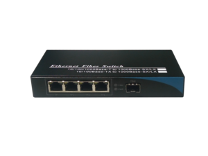 Convertidor de Medios de Alta Velocidad 10/100/1000Mbps, 4 Puertos RJ45 + 1 Ranura SFP, Convertidor Óptico Monomodo de Fibra Única, Convertidor de Medios Gigabit - Product Image 2