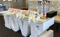Table à bonbons avec lettres personnalisées, pièces, pour mariage et événement